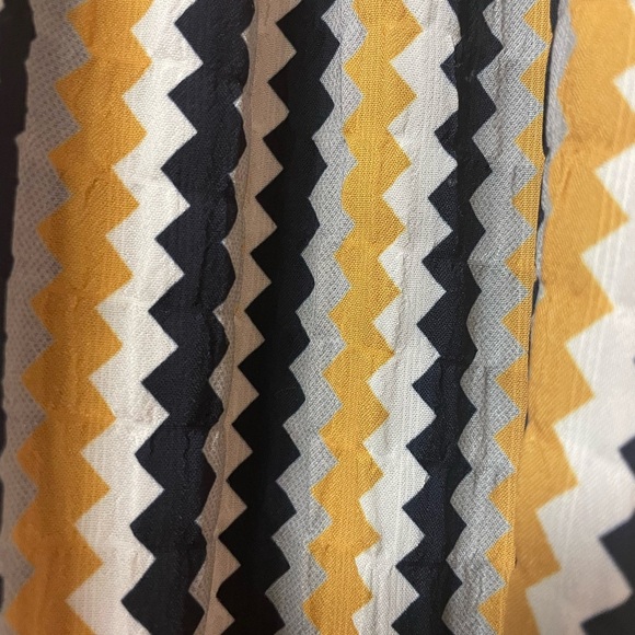 NWOT THML Sydney Chevron Halter Fringe Dress Size S Navy Print, groovy, fringe - Picture 5 of 7